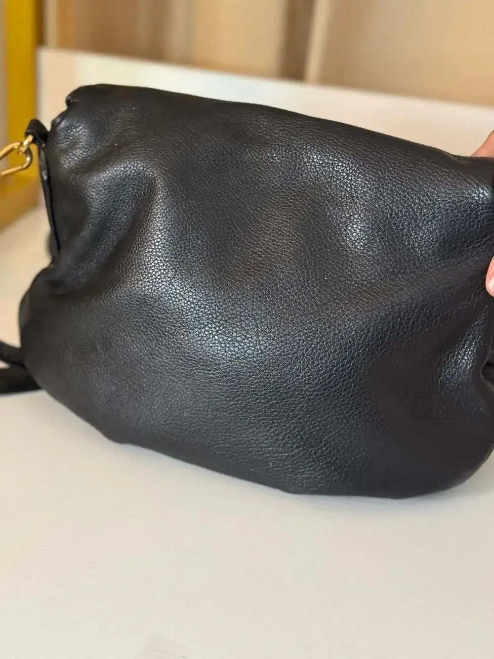 Marc Jacobs Authentic Black Leather Crossbody Purse Handbag Pebbled